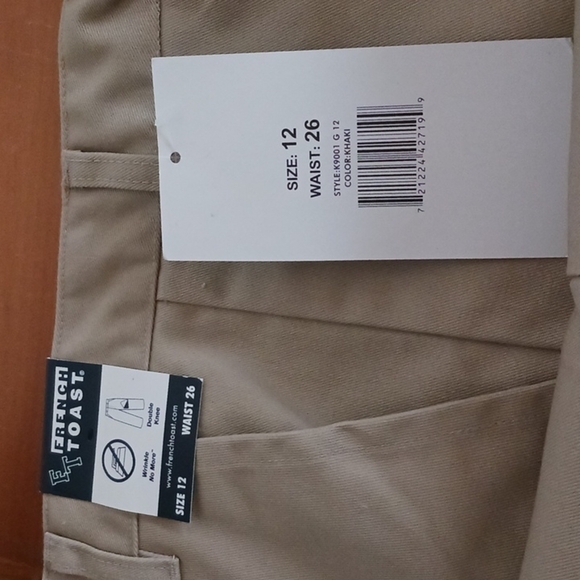 French Toast Wrinkle No More Double Knee Pants (Box 3) - Picture 3 of 4